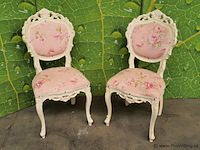 Brocante barok style stoelen - 2 stuks - afbeelding 1 van  5