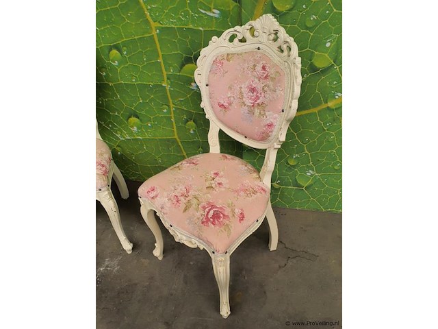 Brocante barok style stoelen - 2 stuks - afbeelding 2 van  5