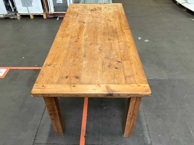 Brocante eetkamertafel 210x90x80 cm - afbeelding 4 van  6