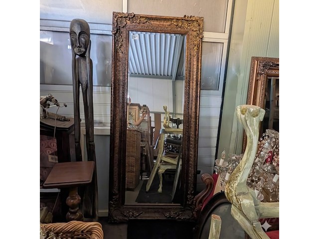 Brocante grote spiegel - afbeelding 1 van  7