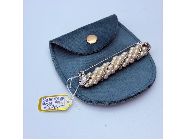 Broche met 64 parels (4mm) - afbeelding 1 van  7