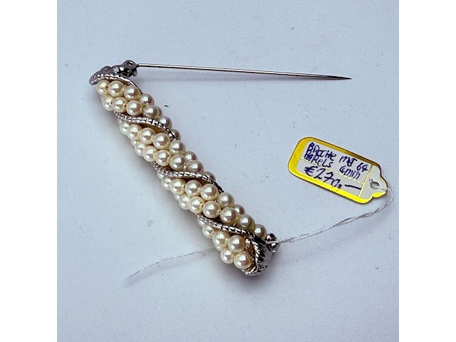 Broche met 64 parels (4mm) - afbeelding 2 van  7