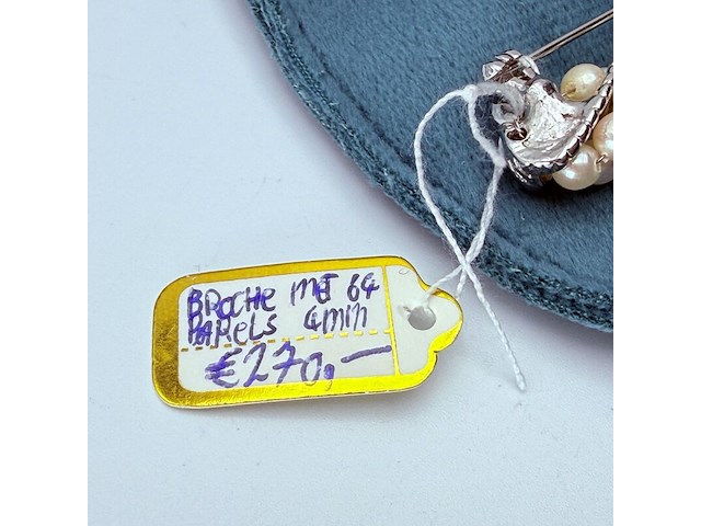 Broche met 64 parels (4mm) - afbeelding 3 van  7