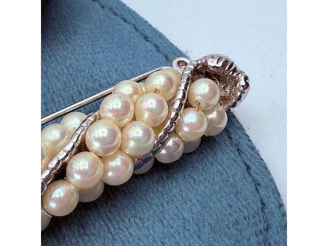Broche met 64 parels (4mm) - afbeelding 4 van  7