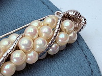 Broche met 64 parels (4mm) - afbeelding 4 van  7