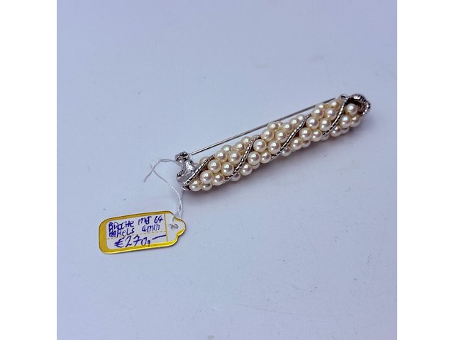 Broche met 64 parels (4mm) - afbeelding 5 van  7