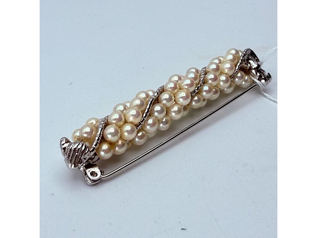 Broche met 64 parels (4mm) - afbeelding 7 van  7