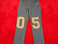 Broek, bankzitters, ziggo dome world tour, blauw, gedragen door matthyas het lam | maat 32