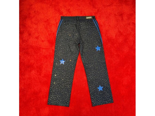 Broek, bankzitters, ziggo dome world tour, donker blauw/ blauw, gedragen door matthyas het lam | maat 32 - afbeelding 1 van  2