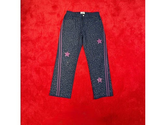 Broek, bankzitters, ziggo dome world tour, donker blauw/paars, gedragen door koen van heest | maat 32 - afbeelding 1 van  2