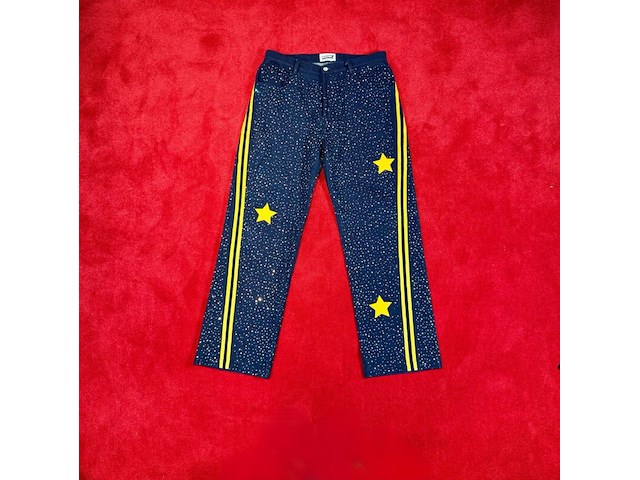 Broek, bankzitters, ziggo dome world tour, geel, gedragen door raoul de graaf | maat l - afbeelding 1 van  2