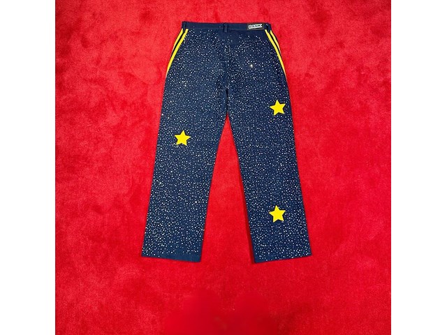 Broek, bankzitters, ziggo dome world tour, geel, gedragen door raoul de graaf | maat l - afbeelding 2 van  2