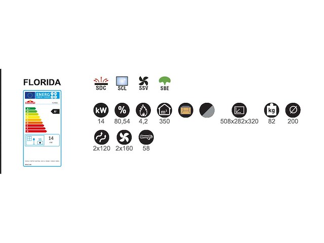 Bronpi - florida - houtkachel - inzethaard - afbeelding 5 van  7