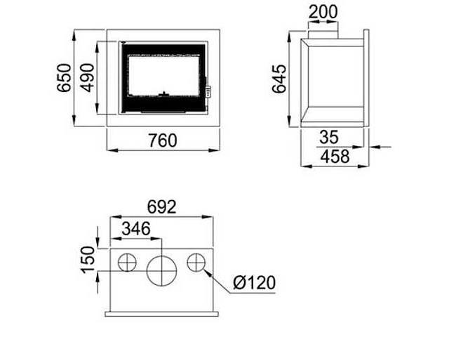 Bronpi - florida vision - houtkachel - inbouw - afbeelding 4 van  6