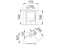 Bronpi - lerma hoek - houtkachel - vrijstaand - afbeelding 7 van  9