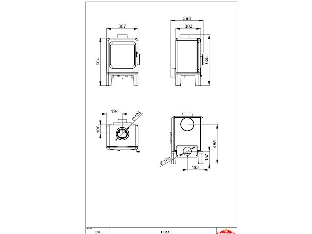 Bronpi - lira - houtkachel - vrijstaand - afbeelding 3 van  5