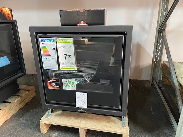 Bronpi - paris 55 vision - inzethaard - gietijzer - houtkachel - afbeelding 2 van  2