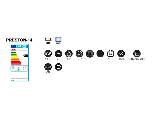 Bronpi - preston - gietijzer - houtkachel - afbeelding 6 van  8