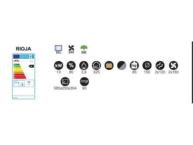 Bronpi - rioja - inzethaard - gietijzer - houtkachel - afbeelding 2 van  12