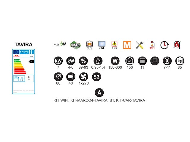Bronpi - tavira - inzethaard - pelletkachel - afbeelding 4 van  5