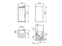 Bronpi - tina mocca - pelletkachel - afbeelding 2 van  3