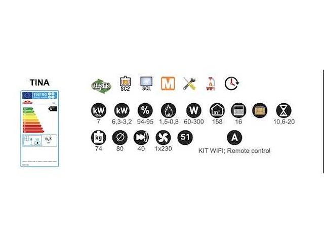 Bronpi - tina mocca - pelletkachel - afbeelding 3 van  3