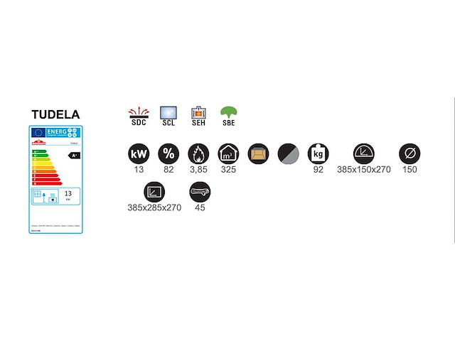Bronpi - tudela - met oven - vrijstaand - gietijzer - houtkachel - afbeelding 9 van  10