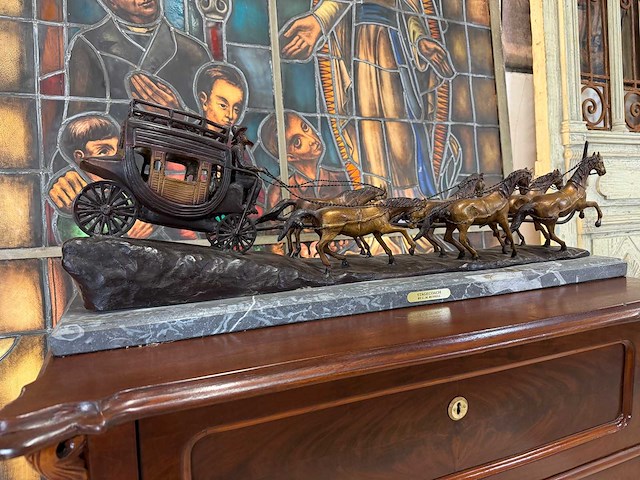Brons sculptuur c.m russel stijl - afbeelding 4 van  5