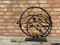 Brons vogels sculptuur