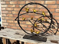 Brons vogels sculptuur - afbeelding 2 van  2