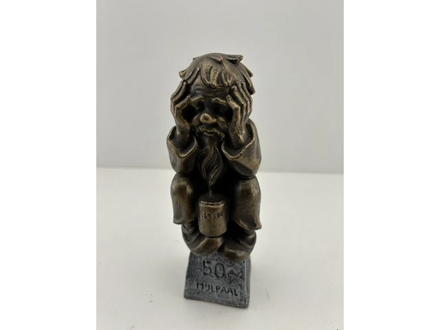 Bronskleurig beeldje â€“ "50 mijlpaal" -1980-2000 - afbeelding 2 van  9