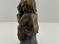Bronskleurig beeldje â€“ "50 mijlpaal" -1980-2000 - afbeelding 3 van  9