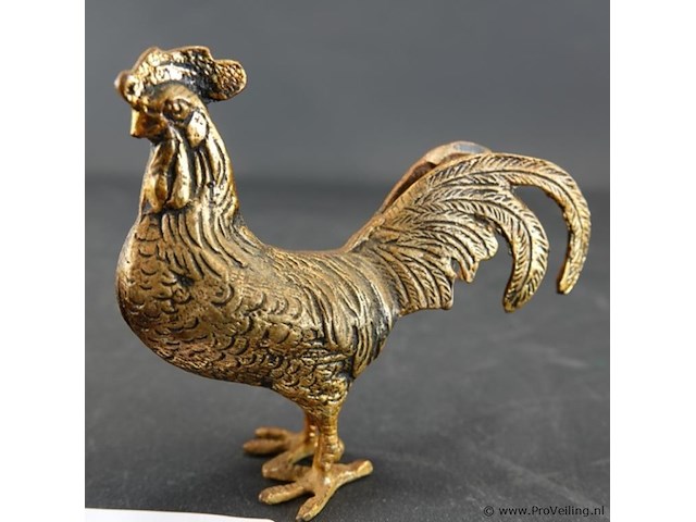 Brons/koper haan en kip - afbeelding 2 van  5