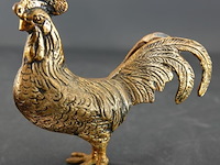 Brons/koper haan en kip - afbeelding 2 van  5