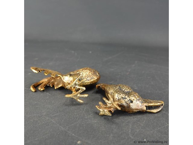 Brons/koper haan en kip - afbeelding 5 van  5