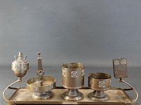 Brons/koperen art nouveau tafel/bureauset - afbeelding 1 van  5