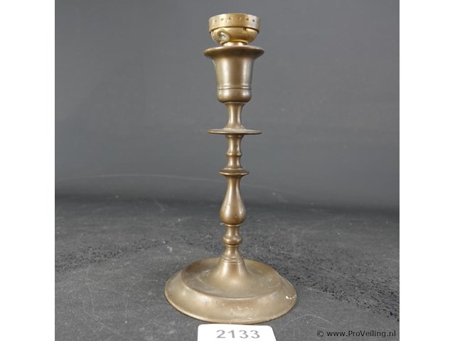 Brons/messing kandelaar - afbeelding 2 van  5