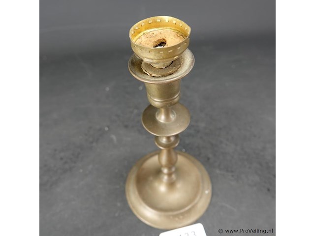 Brons/messing kandelaar - afbeelding 3 van  5