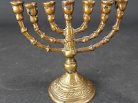 Brons/messing menora - afbeelding 1 van  5