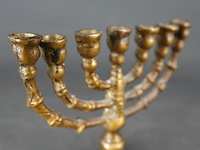 Brons/messing menora - afbeelding 3 van  5