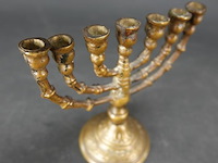 Brons/messing menora - afbeelding 4 van  5