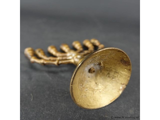 Brons/messing menora - afbeelding 5 van  5