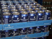 Bronwater sourcy. 65 trays a 24 blikken. totaal 1560 blikken. tht 4-26. bod is inclusief 234 euro statiegel... - afbeelding 2 van  2
