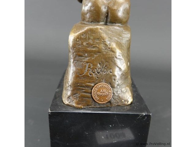 Bronzen beeld de denker naar rodin - afbeelding 3 van  5