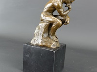 Bronzen beeld de denker naar rodin - afbeelding 4 van  5