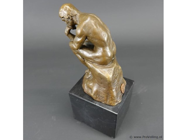 Bronzen beeld de denker naar rodin - afbeelding 5 van  5
