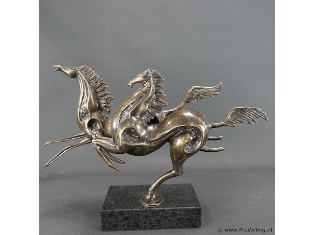 Bronzen beeld flying horses - afbeelding 2 van  5