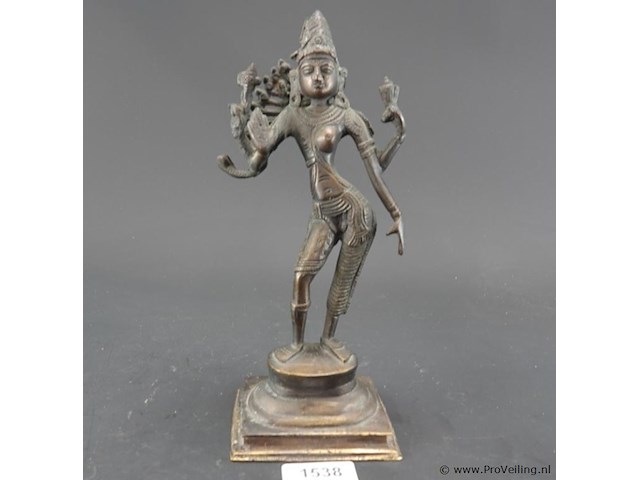 Bronzen beeld van ardhanarishvara - afbeelding 1 van  5