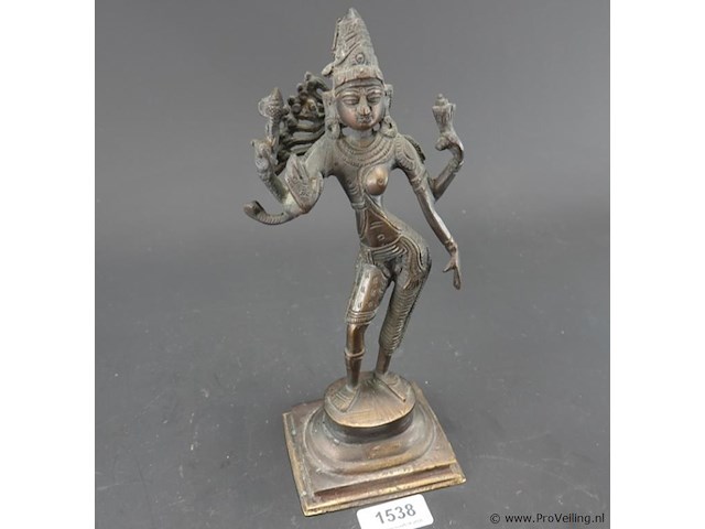 Bronzen beeld van ardhanarishvara - afbeelding 2 van  5