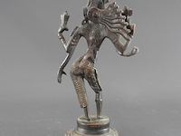 Bronzen beeld van ardhanarishvara - afbeelding 4 van  5